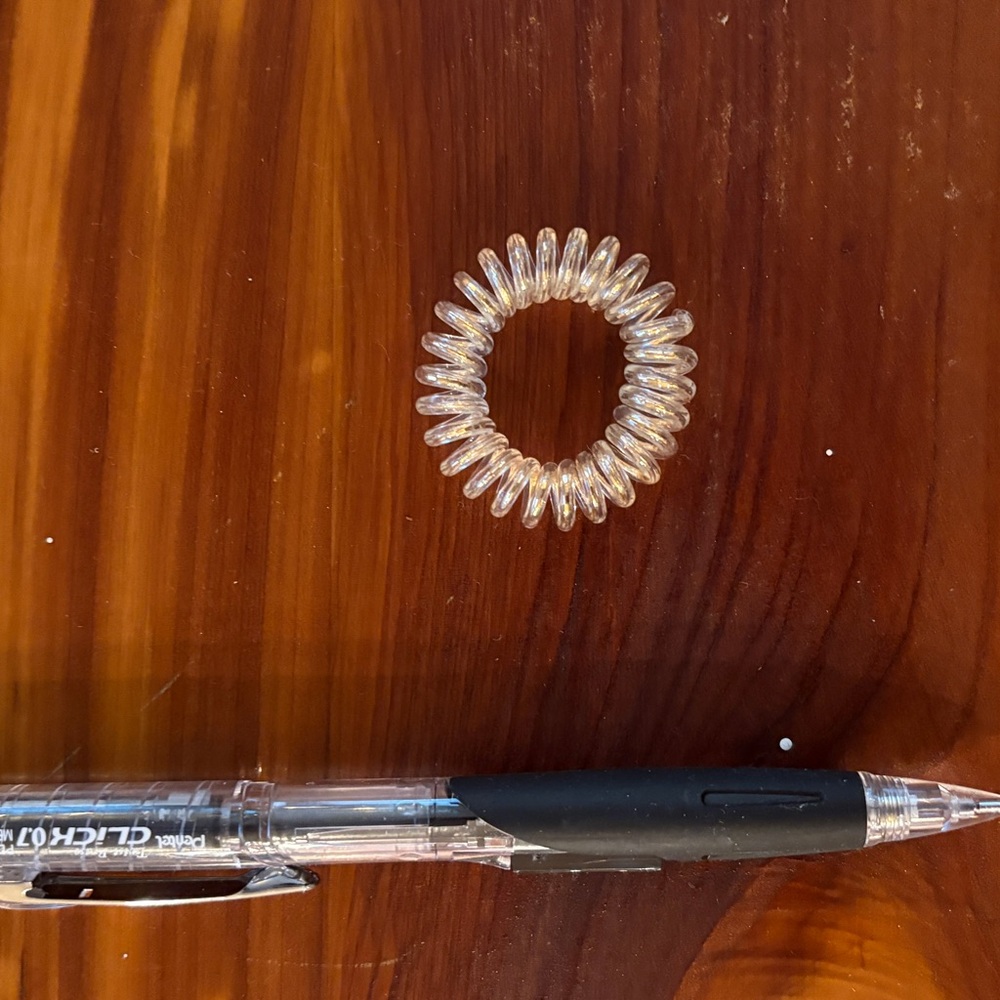 scunci Gold & Clear Small Spiral Hair Tie - gently used!